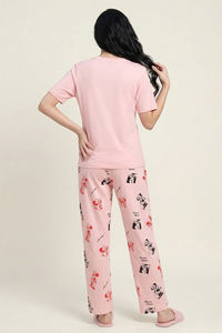 Zivame Minnie Mouse Knit Cotton Loungewear Set - Gossamer Pink — thumbnail 2